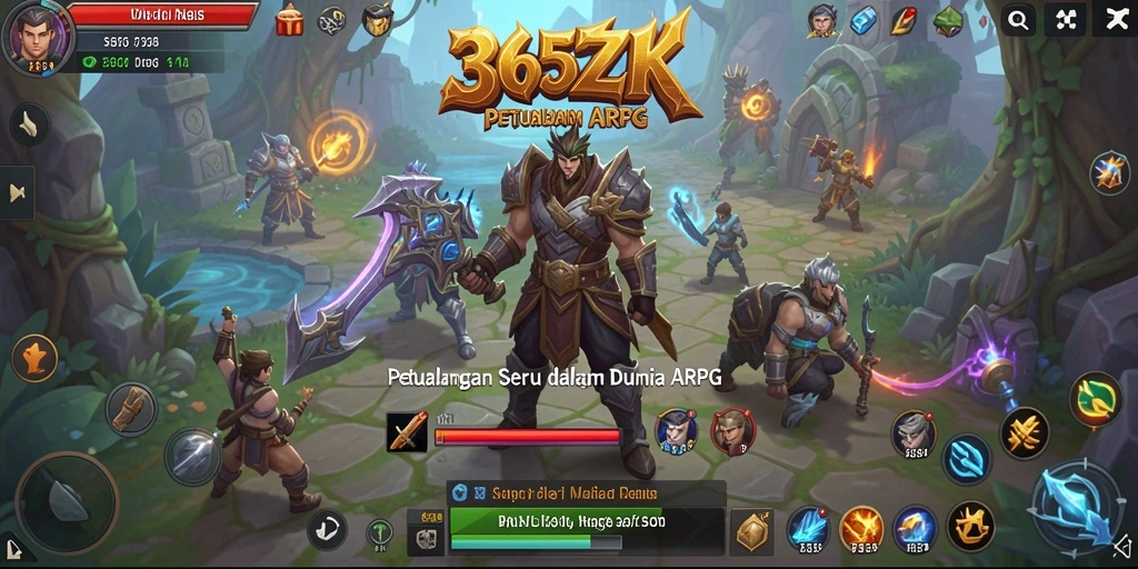 Tangkapan layar menunjukkan aksi pertarungan epik dalam gameplay ARPG.