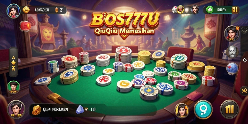 Tampilan gameplay QiuQiu yang seru dan interaktif.