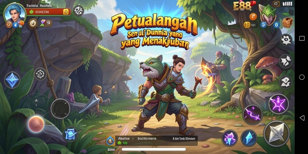 Gameplay E88 yang menakjubkan dengan grafis indah.