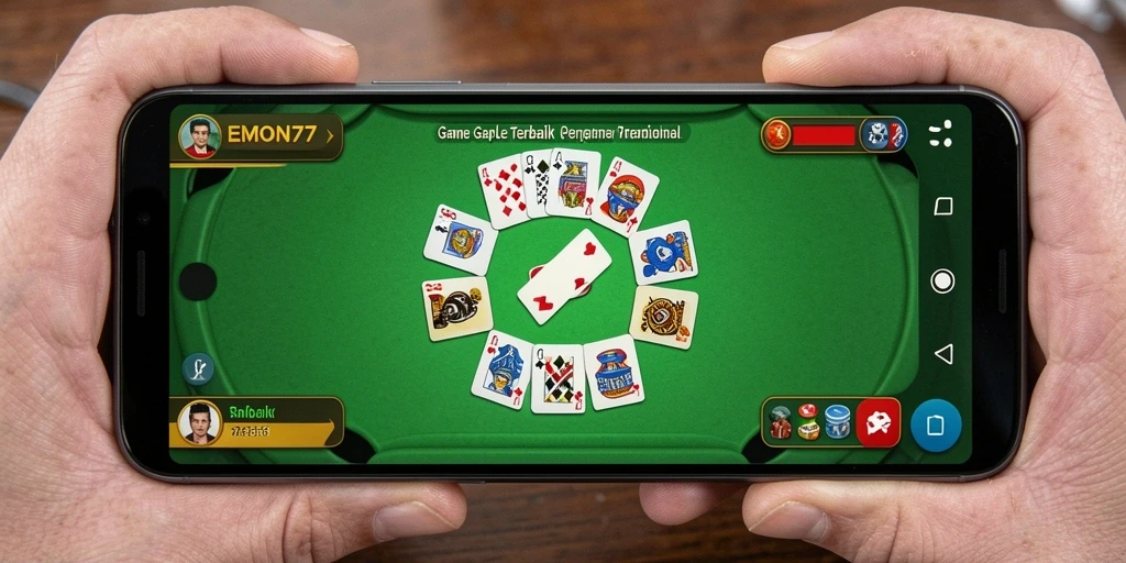 Menampilkan gameplay seru dari permainan Gaple.
