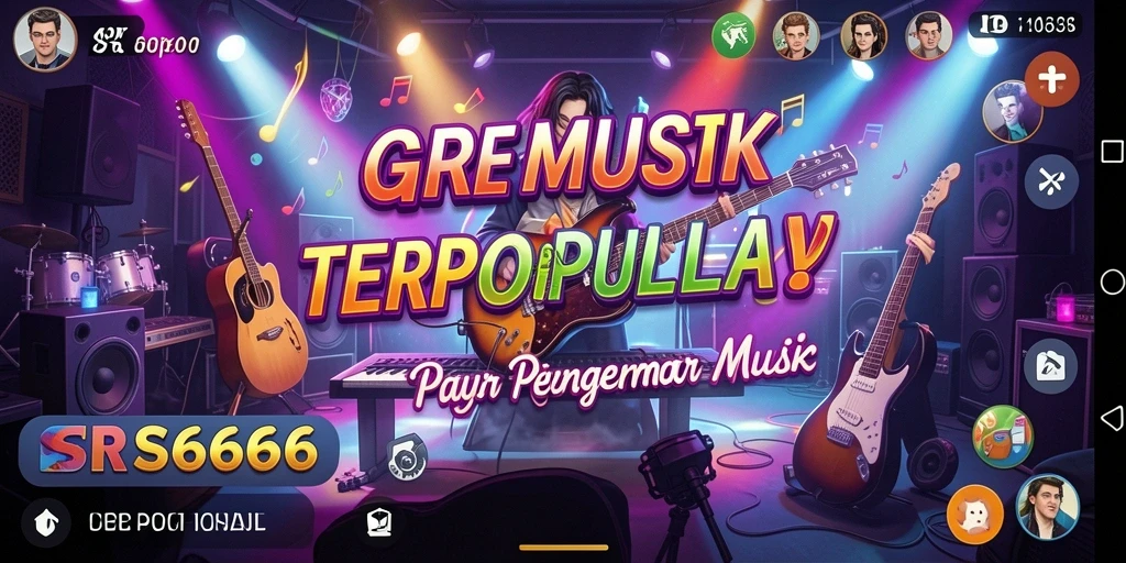 Tampilan screenshot SR6666 menampilkan gameplay musik yang menarik dan interaktif.